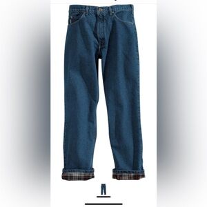 Carhartt Men's Relaxed Fit Heavyweight Flannel-Lined 5-Pocket Jean Size 46x32